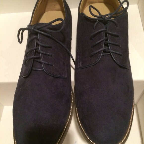 Men's Oxford blue suede shoes from Old Navy, size US 12 NEW - Picture 1 of 4